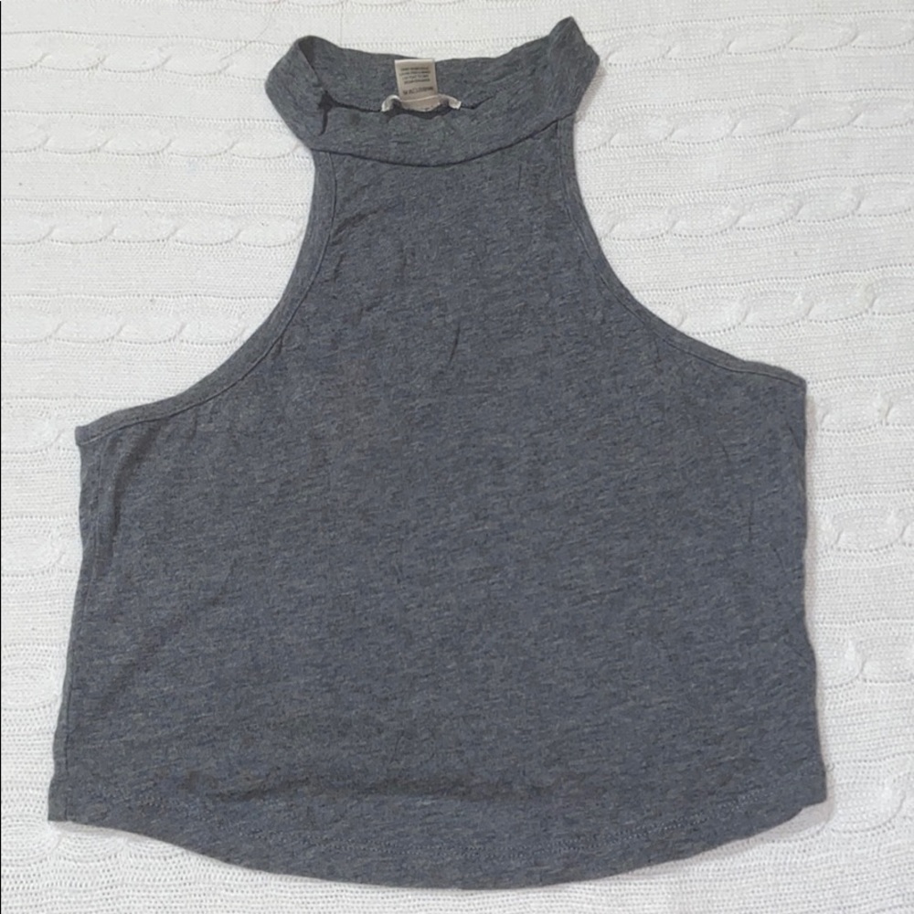 Gray crop top